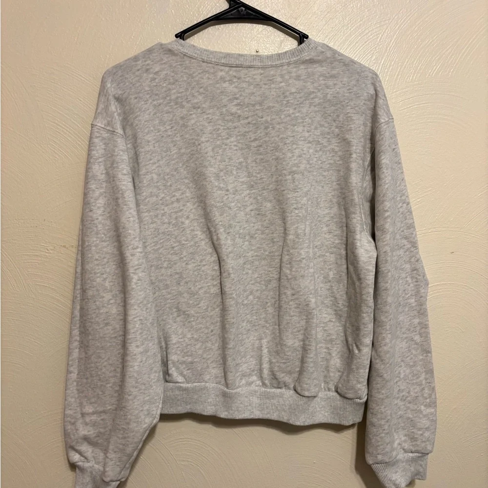 Hollister Gray Crew Neck Sweater with Ribbed Trim - Picture 7 of 7